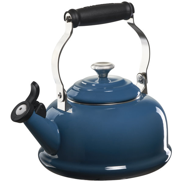 Long Spout Tea Kettle Stovetop Whistling Teakettle Teapot Brushed Finish 4L