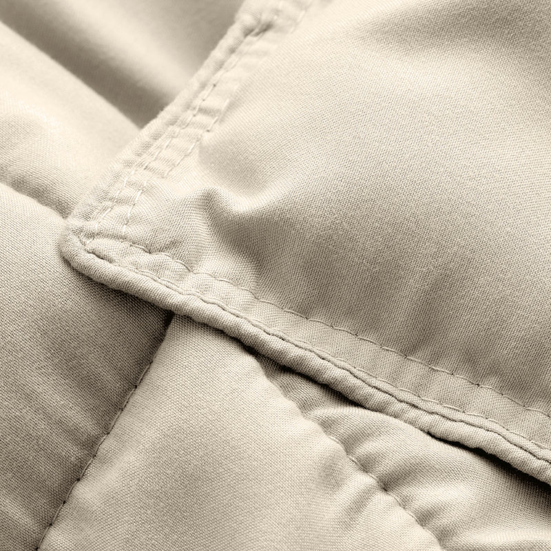Ensemble d'édredon ultra-doux toutes saisons, Sable, Édredon très grand très grand et 2 taies décor