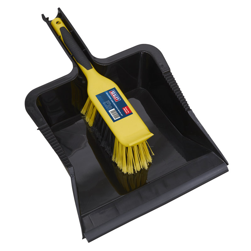 2 Piece Bulldozer Yard Dustpan and Brush Set