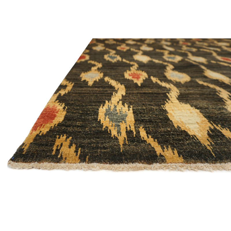 Jazz Hand Knotted Wool Area Rug in Brown
