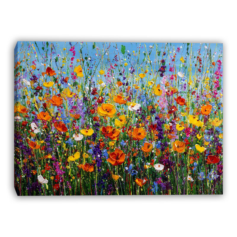 Playful Color Garden Wrapped Canvas Wall Art, 36"H x 48"W x 1.5"D