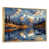 Toile avec cadre flottant or
