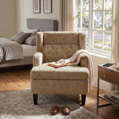 Chaise d'appoint rembourrée et rembourrée