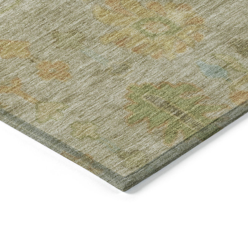 Tapis kaki Xhevrie intérieur / extérieur lavable à la machine, Rectangle 2 pi 6 po x 3 pi 10 po