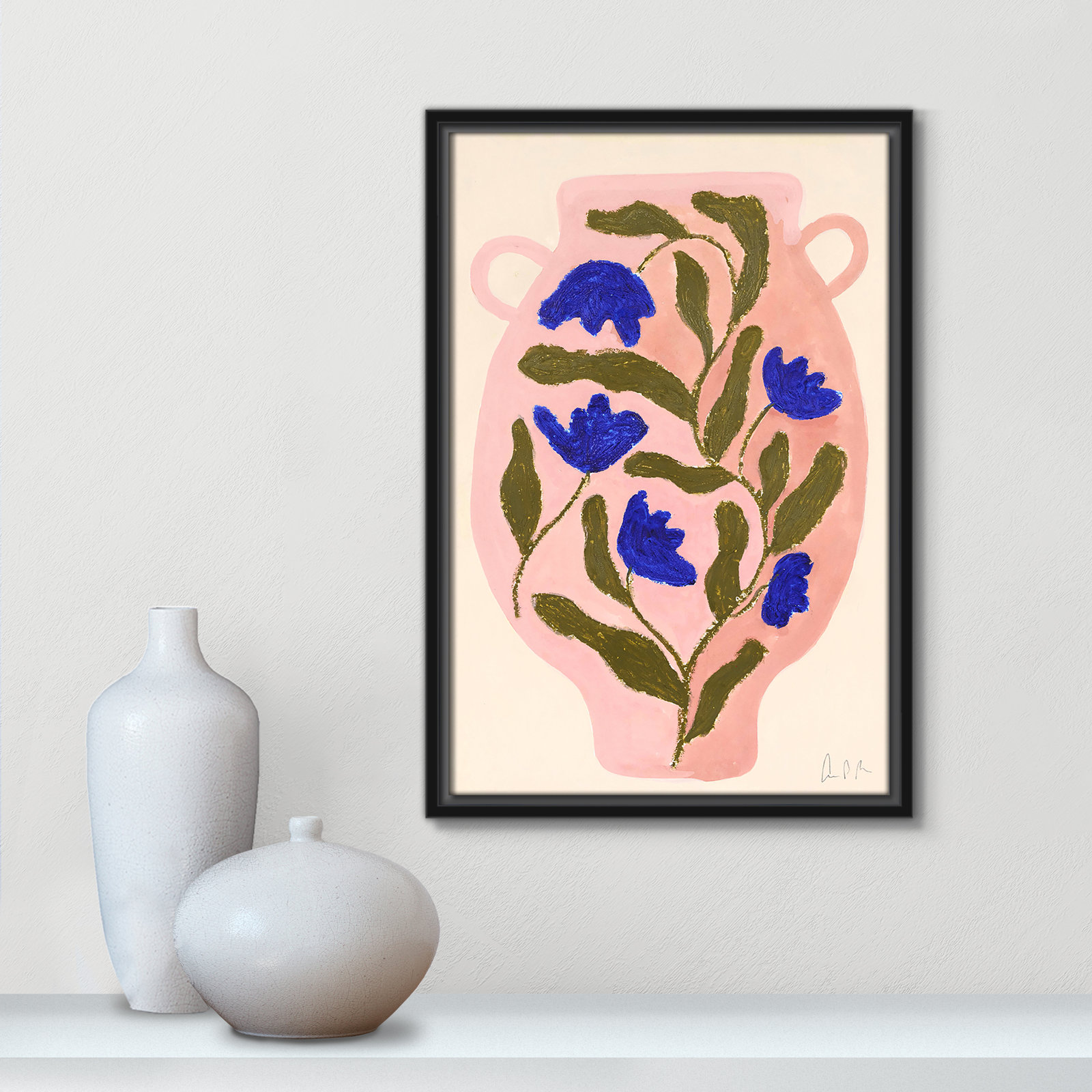 Vase No. 01 Print by Camilla Bergqvist, Black, 19.5" H x 13.5" W
