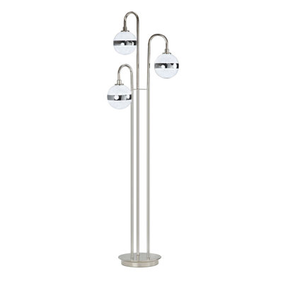 Lakresha 60'' Polished LED Tree Floor Lamp with USB