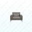 Chaise en cuir gris anthracite