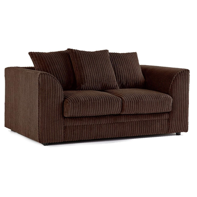 2 Seater Corduroy Sofa, Chocolate