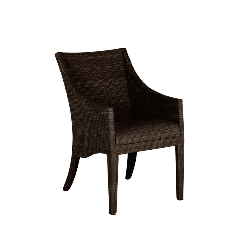Outdoor Dining Armchair, Black Walnut