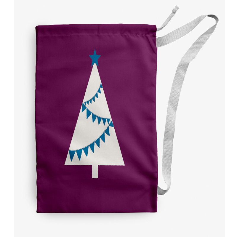 Fabric Laundry Bag with Handles, Small (29" H x 18" W), Purple
