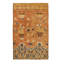 Hand Knotted Wool Area Rug in Orange