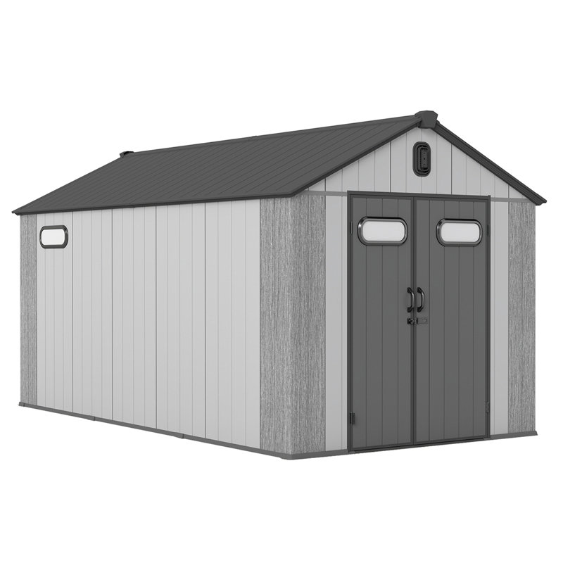 8x16Ft Resin Outdoor Storage Shed