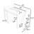 Wooden Gaming Loft Bed with LED Strip, Wardrobe, Stairs and Desk-1893204665