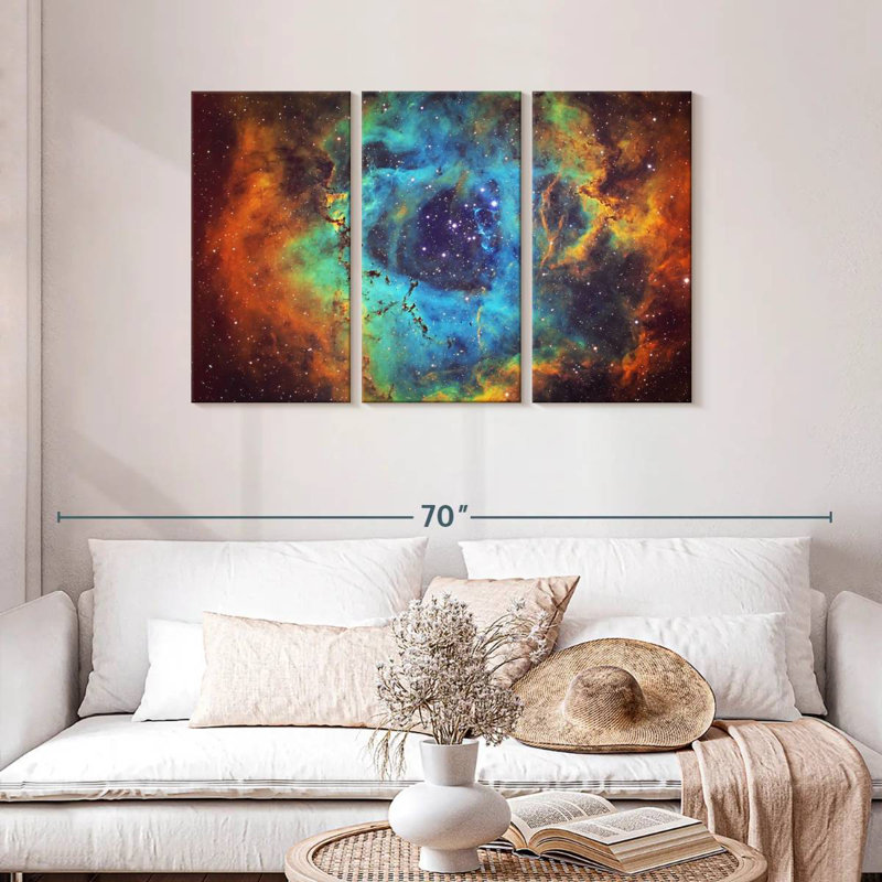 Oberle Cosmic Rosette Nebula, 28" H x 45" W