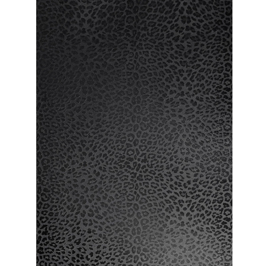 Charcoal Gray Black Silver Glitter Wallpaper Faux Leopard Cheetah Skin Everly Quinn