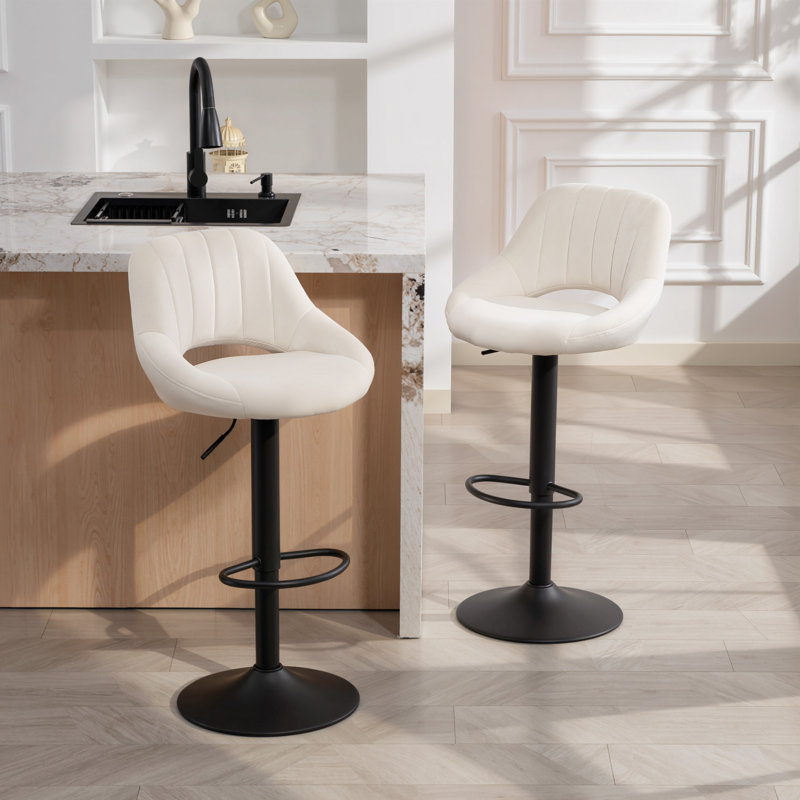 Ensemble de 2 tabourets de bar pivotants réglables à hauteur de comptoir