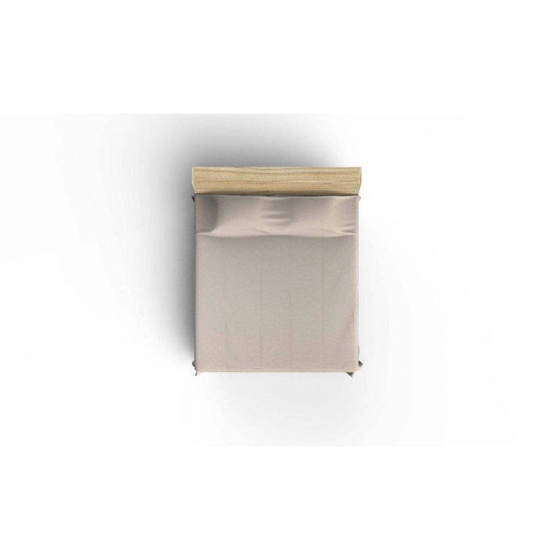 Couvre-lit / couvre-lit 100% coton Magdaleno, Couvre-lit 63 po x 94 po, Beige