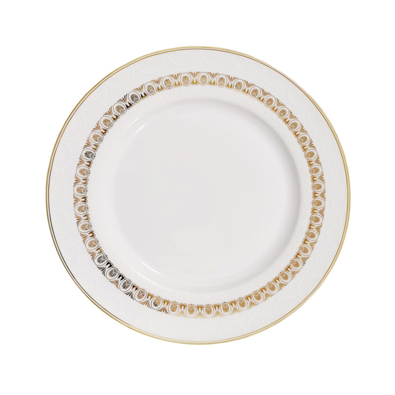 Elegant White Porcelain Round Dinnerware Set - Service for 8