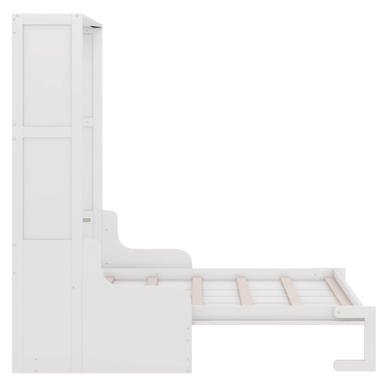 Grand lit escamotable avec coussin, Blanc