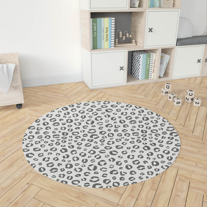 Tapis de jeu Leopard Play Kids, Ivoire/gris anthracite