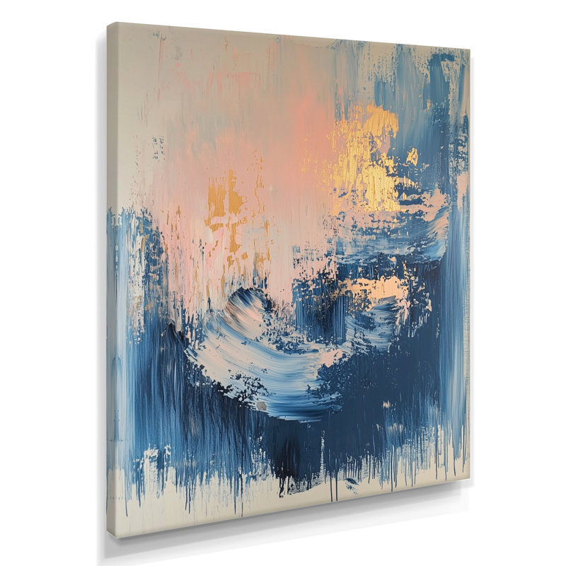 Orrville - art mural abstrait, H 40 po x l 30 po, Wrapped Canvas, Ne s’applique pas