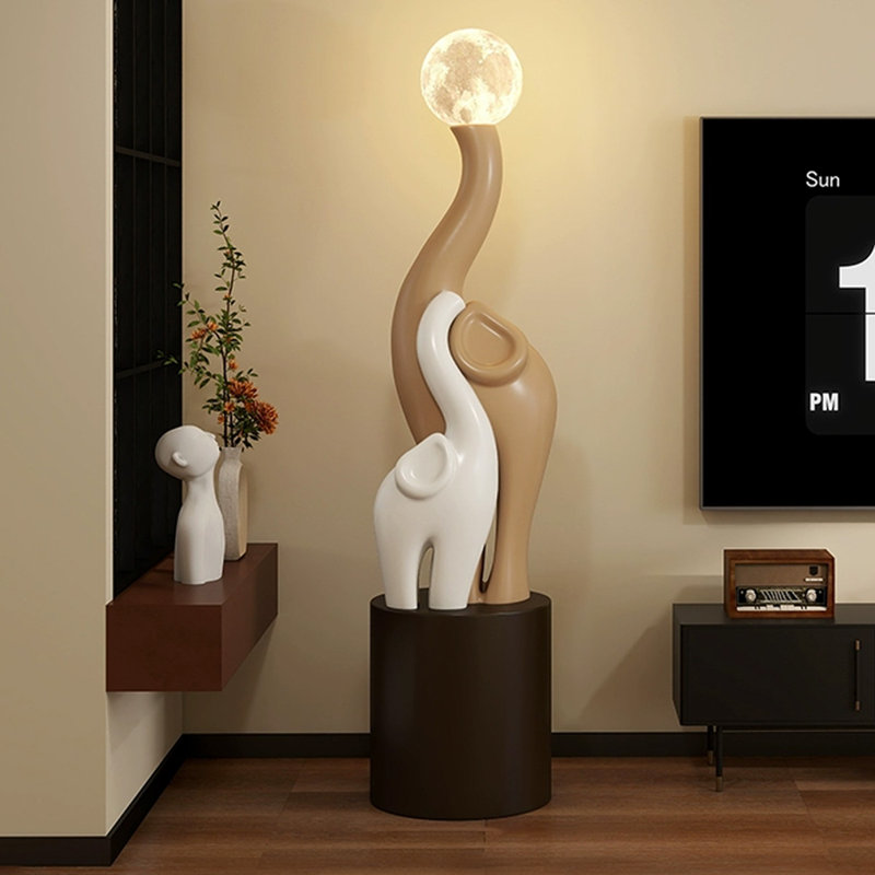 Modern Resin Figurines &Sculptures Decorative Object, Brown
