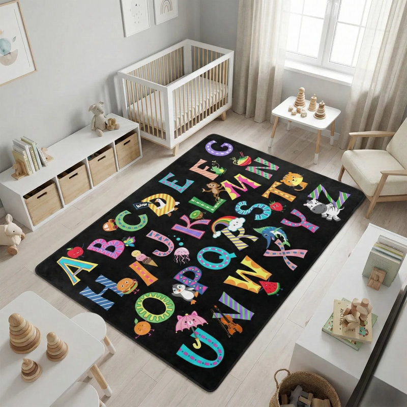 Tapis de jeu Abc Alphabet 4 x 5 pi, lettres colorées pour enfants