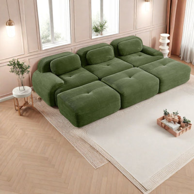 Canapés modulaires pour animaux de compagnie, velours côtelé de qualité supérieure, confort moderne pour la maison