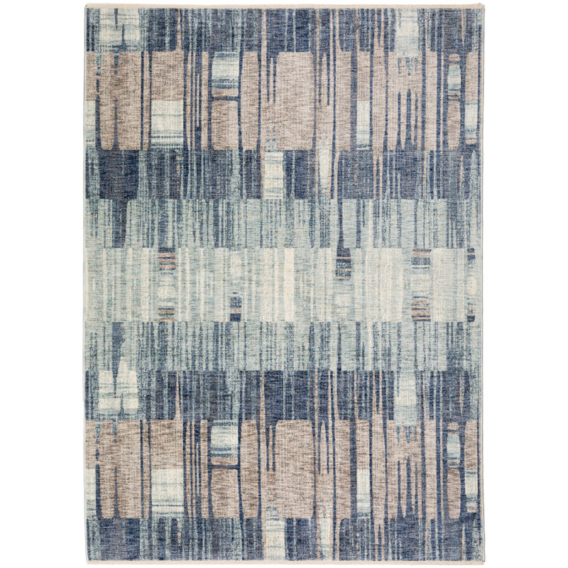 Mraz NA11 Navy Rug, Rectangle 7'10" x 10'