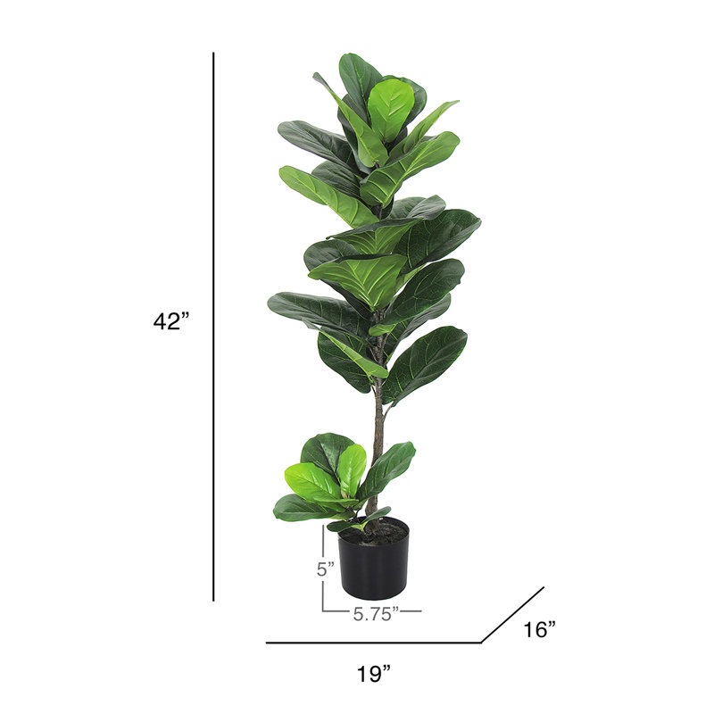 42" Artificial Fiddle Leaf Fig Tree in Pot