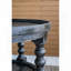 Round Three-Tiered Side Table with Rattan Shelves in Black