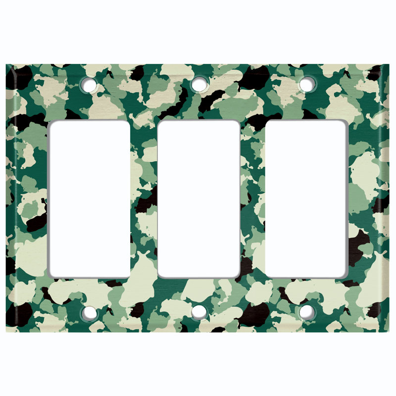 Patterned 3 - Gang Toggle Light Switch Standard Wall Plate