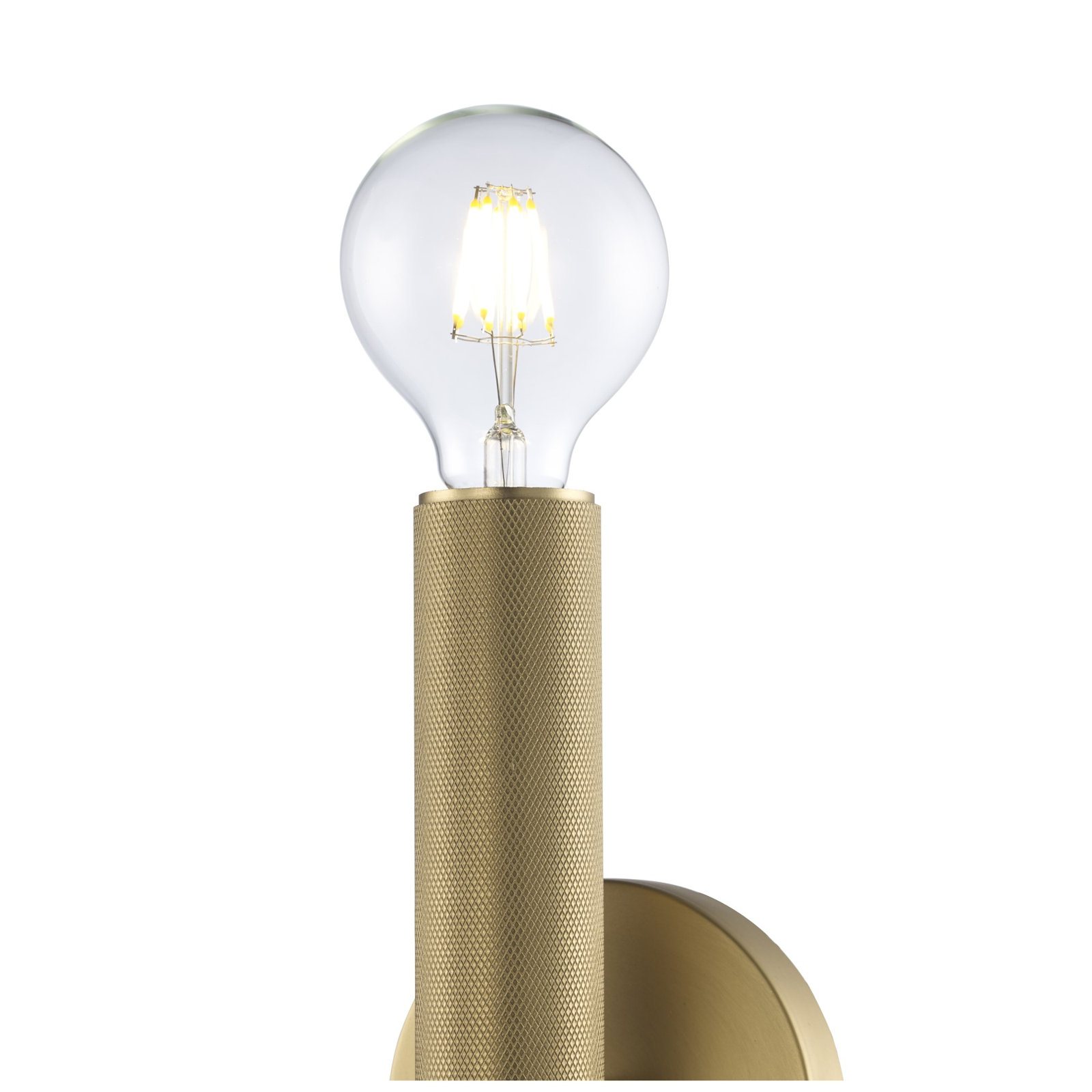 Cabot 2-Light Dimmable Armed Sconce, Antique Gold, 12" H x 4.7" W x 3.3" D