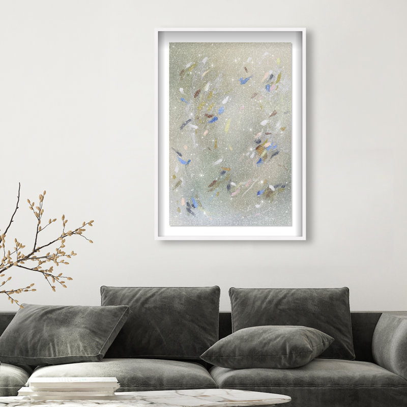 Spontaneous Trace Print by Oliver Gal, 31.5"H x 21.5"W, White Shadowbox