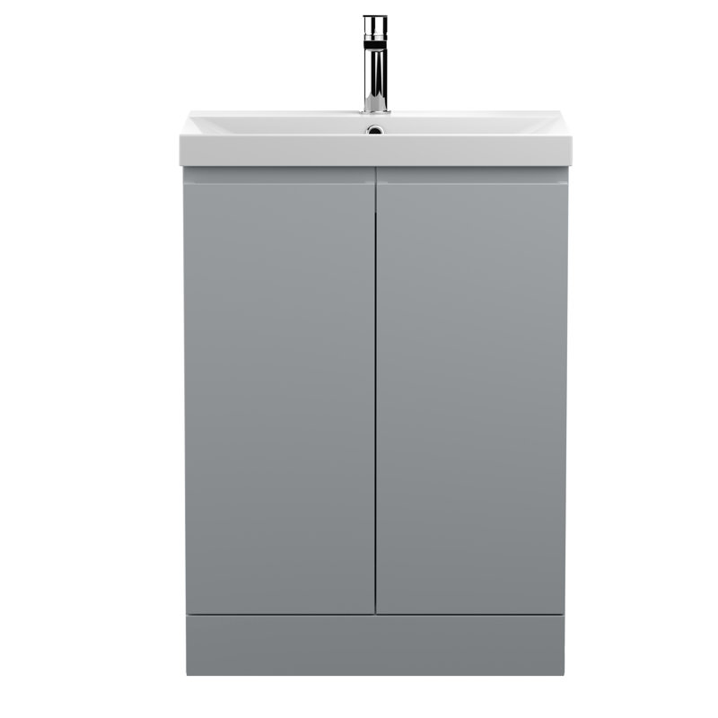 Urban 610mm Single Bathroom Vanity with Basin, Satin Grey