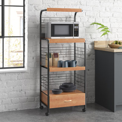 Chariot de cuisine en bois massif Theresa