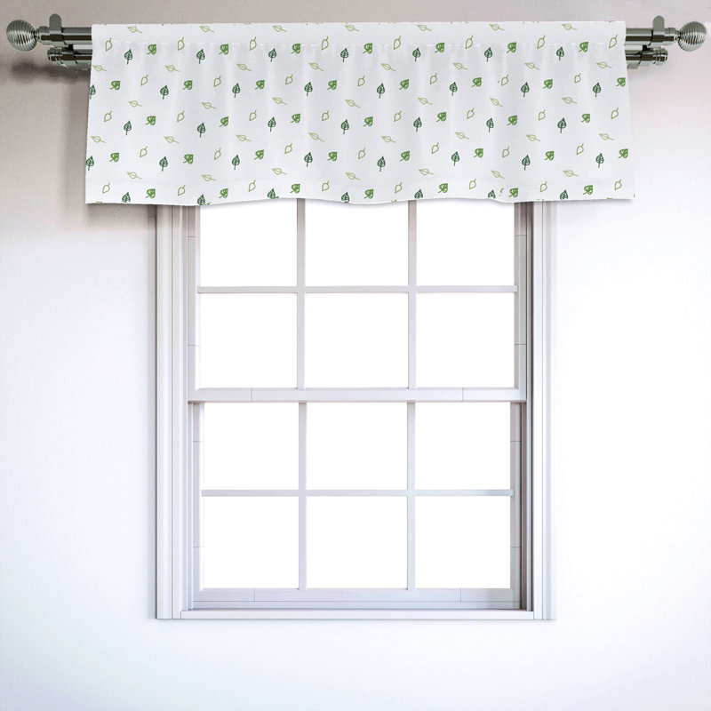 Sateen Floral Ruffled Window Valance