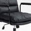 Chaise de bureau ergonomique en similicuir à dossier moyen avec inclinaison à 40 °, hauteur réglable et accoudoirs rembourrés pour une assise confortable