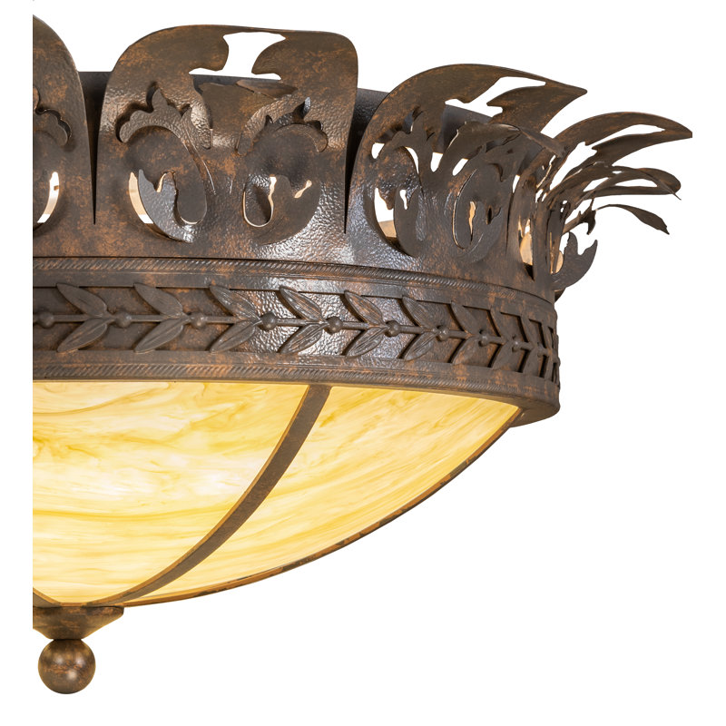 Plafonnier encastré à 4 lumières unique, H 12 po x l 28 po x P 28 po