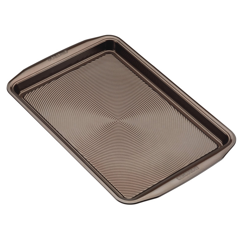 Circulon Bakeware Nonstick Baking Pans / Cookie Pan Set, 9 Inch x 13 Inch and 10-Inch x 15-Inch, Chocolate Brown
