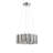 1-Light Chrome LED Pendant With Clear And Smoke Glass Accents
