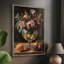 Reproduction encadrée FLORAL Series DCCXL - bois massif-794326835