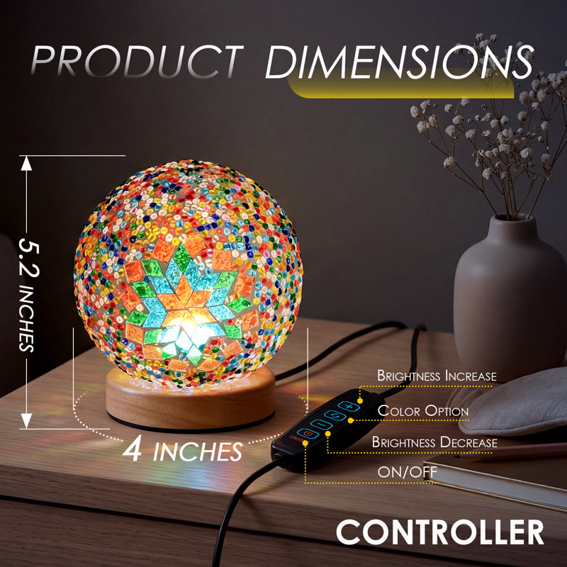 Lampe de table en verre Mosaic, Couleur 2