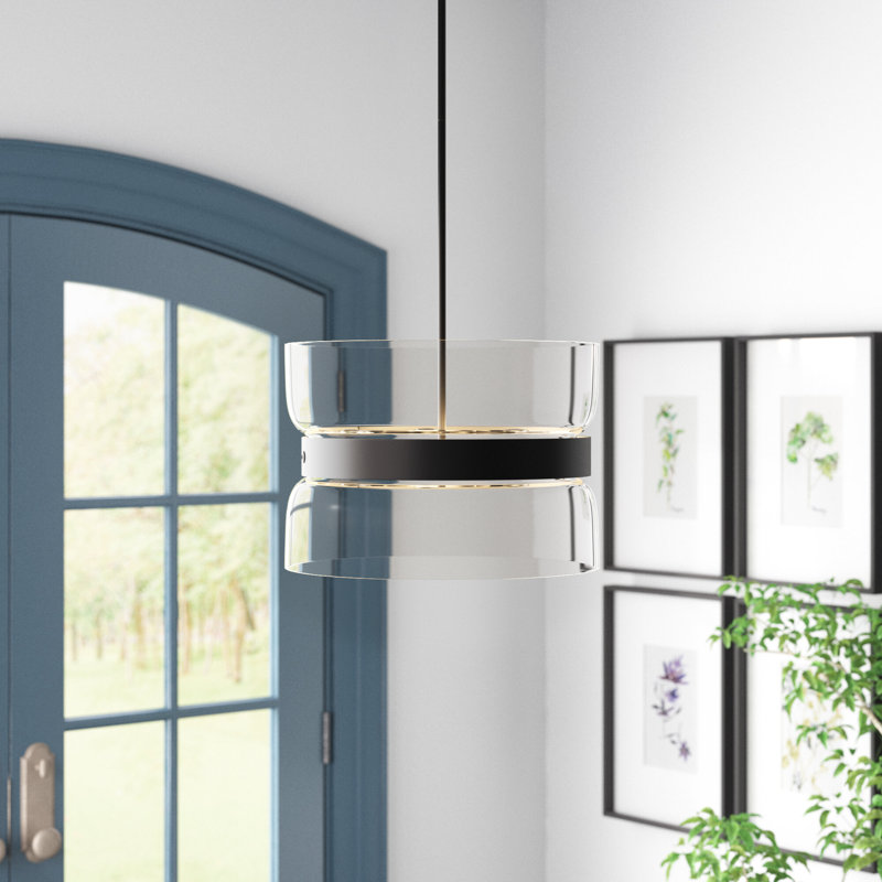 Mccurley 6 - Light Matte Black Drum Pendant