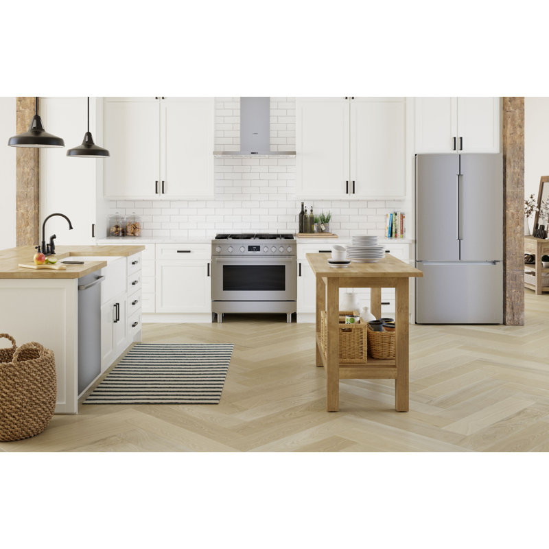 Bosch - 800 Series 36-Inch Smart 3-Door Counter-Depth Refrigerator With Recessed Handles, Anti-Fingerprint Exterior, Internal Water, Home Connect