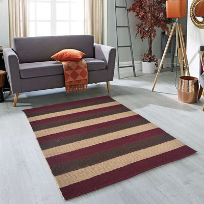 Goree Rectangle 90 cm x 150 cm Striped Hand Woven Indoor / Outdoor Area Rug