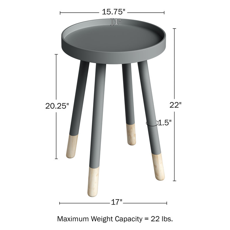 Table de bout Akena ronde Mid-Century Modern