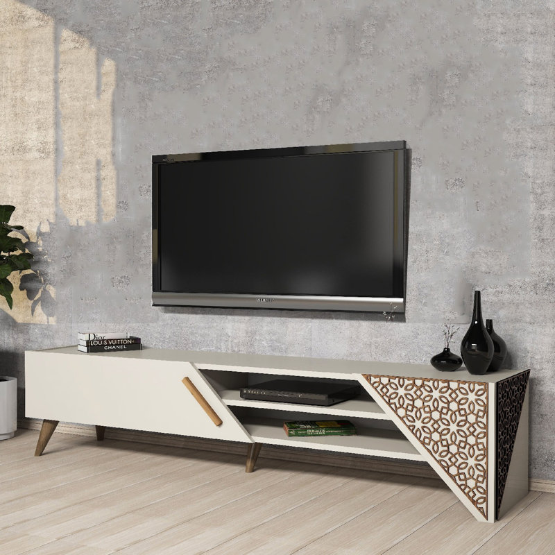 Keikei Unfinished TV Stand, Cream