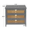L'armoire de table de bout Natural 3, grise, complète la table de chevet décorative pour la commodité de la chambre à coucher-993292909