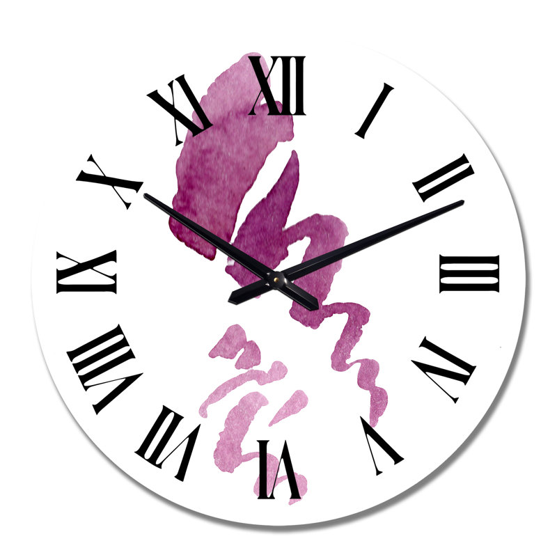 Horloge murale mauve tourbillon mauve, Médium